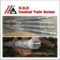 SJSZ extruder conical twin screw barrel/twin screws and barrel for conical plastic extuder